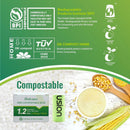 Compostable Trash Bags, Small 2.6 Gallon, 270 Count, 0.72 Mils Thick, Eco Friendly, ASTM D6400 & BPI Certified, Composts Food Scraps, No Leaks by GreenHaven Gardens