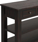 Farmhouse Wood Entryway Console Table 48-Inch Modern Sofa Entry Table with Drawers and Storage Shelves for Entrance Living Room (Black) by CozyNest Decor