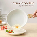 SENSARTE Nonstick Ceramic Frying Pan with Lid 8/9.5/10/11/12.5 Inch Omelet Pan Skillet, Free of Intentionally Added PFAS/PTFE Non-toxic Chef's Pan Induction Compatible Pan, Heat Resistant Handle by CozyNest Decor
