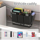 Bedside Caddy, Bed Organizer with 11 Pockets and Power Strip Holder,Versatile Bedside Storage Caddy for Home,Dorm,Bunk,Hospital,Crib Bed (Black) by CozyNest Decor