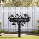 Metal Signs Customized | Personalized Garden Stake Metal Sign | Custom Metal Garden Sign | Personalized Garden Name Sign | Custom Sign Outdoor Metal | Gardening Decor Gifts for Gardeners by CozyNest Decor