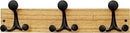 SKOLOO 17-Inch Light Brown Wood Coat Rack Wall Mount with 3 Triple Hooks - Ideal for Family Entrances, Classrooms, and Pet Supplies Storage - Perfect Coat Hooks for Wall by CozyNest Decor