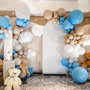 RUBFAC 129pcs Light Blue Balloons Different Sizes 18 12 10 5 Inch for Garland Arch, Sky Blue Balloons for Birthday Gender Reveal Baby Shower Party Decoration by TinyTreasures Baby Boutique