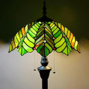 Tiffany Floor Lamp Stained Glass Lamp Standing Reading Light 16x16x70 Inch for Living Room (Amber Green Beach Coconut Tree Style) by CozyNest Decor