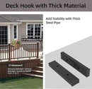 Deck Hook Railing Mount-Deck Railing Plant Hanger Outdoor，Metal Bird Feeder Hanger for Deck Railing,Fence Shepherds Hooks Pole Bracket for Hanging Hummingbird Feeder,Planter,Flower Baskets by GreenHaven Gardens