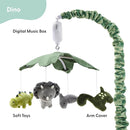 The Peanutshell Crib Mobile for Boys or Girls - Grey and Green Camo Musical Baby Crib Mobile with 12 Lullabies, Dino Baby Dinosaur Nursery Decor by TinyTreasures Baby Boutique