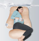 MOON PARK Pregnancy Pillows for Sleeping - U Shaped Full Body Maternity Pillow with Removable Cover - Support for Back, Legs, Belly, HIPS - 57 Inch - Brown - Cooling Cover by TinyTreasures Baby Boutique