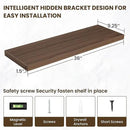 36 Inch Floating Shelves, 12 Inch Deep Floating Shelves for Wall, Floating Shelf with Invisible Brackets, Deep Shelves for Bathroom, Bedroom, Living Room, 2 Pack, Walnut by CozyNest Decor