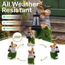 Garden Gnome Statues Decor with Solar Lights, Outdoor Decorations for Yard Porch Lawn Balcony Patio, Housewarming Gifts by CozyNest Decor