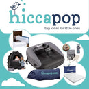 Hiccapop NeoBoost Inflatable Toddler Booster Seat for Dining Table – Portable, Quick-Inflate Design – Anti-Slip Base, Secure Straps, Easy-Clean – Perfect for Home & Travel, Black/Gray by TinyTreasures Baby Boutique