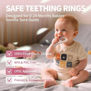 3 Pack Baby Teething Toys 3-6 Months, Silicone Ring Teethers for Babies 6-12 Months, Freezer Safe Chew Toy with Textured Grip for Boys Girls Teething Relief, Infant Easter Gift (Sandy Rose Pink) by TinyTreasures Baby Boutique