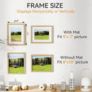 IBUYKE 8x10 Picture Frame,Solid Oak Wood 8x10 Photo Frame with Mat to 5x7,10x8 Picture Frames With Tempered Glass,Tabletop or Wall Mount Display,Home Decor,Natural Oak 8 x 10 Frame,UWPF0810N by CozyNest Decor
