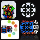 Gear Cube 3x3 with Three-Dimensional Gear Structure Magic Cube 3x3x3 Puzzles Toys (60mm) Brain Teaser Puzzle Game Toy for Children and Adults (Style C) by TinyTreasures Baby Boutique