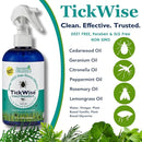 3 Moms Organics TickWise 8oz, Made with All Natural Essential Oils, DEET-Free, Tick and Insect Repellent, Plant Based Essential Oils, All Natural Ingredients Great for Adults, Kids, Dogs & Horses by TinyTreasures Baby Boutique