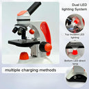 Mental Compound Microscope for Kids Students Adults,40X-2000X, Experience Kits for Home Education,School Laboratory with Phone Adapter by TinyTreasures Baby Boutique