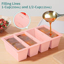 Silicone Freezer Tray for Sauce Cube: GGOW Silicone Freezing Tray for Broth Soup Storage - Freeze 250mL 125mL Souped Portion by TinyTreasures Baby Boutique