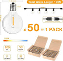 VerRon 100FT LED G40 Globe String Lights, Waterproof Shatterproof Outdoor Patio Lights with 50+2 Dimmable Edison Bulbs, Backyard Hanging Light, Warm White for Bistro Party Wedding Deck Garden by CozyNest Decor