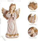 Angel Garden Statue,Memory Guardian Solar Garden Decor with Warm Light,Waterproof Praying Angel Statue with Garland,Outdoor Garden Decor Sculpture for Lawn Yard Patio,Sympathy Gift,Apricot Pink by GreenHaven Gardens