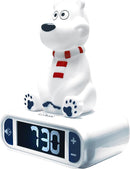 LEXiBOOK Polar Bear Digital Alarm Clock for Kids with Night Light Snooze, Childrens Clock, Luminous, White, RL800PB by TinyTreasures Baby Boutique