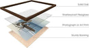 HAUS AND HUES Walnut Oak Wood Gallery Wall Tabletop Frames Made with Real American Oak and Shatter-free Plexiglass - Set of 6 (Four 4x6, Two 5x7, Framed Walnut) by CozyNest Decor