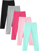 Witwot 5 Pack Toddler Leggings Baby Girl Cotton Pants Toddler Girls Clothes Size 18M-5T by TinyTreasures Baby Boutique