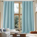 Simplebrand Blackout Extra 10ft Curtains for Patio 120 Inches Long 2 Panels Set, Solid Thermal Insulated Energy Saving Rod Pocket Window Treatment Curtains Blackout Drapes, 50" Wx120 L, Aqua by TinyTreasures Baby Boutique