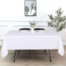 sancua Rectangle Tablecloth - 90 x 132 Inch - Water Resistant Spill Proof Washable Polyester Table Cloth, Decorative Fabric Table Cover for Dining Tables, Buffet Parties and Camping, White by CozyNest Decor