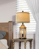 23.75" Farmhouse Table Lamps USB A+C Charging Ports 3-Way Dimmable Touch Control Lamp Nightlight Vintage Modern Lamp for Living Room Bedroom with 2 Light Sources by CozyNest Decor