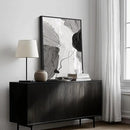 Framed Black and White Abstract Canvas Wall Art, Large Modern Art Prints Paintings Artwork for Walls, Minimalist Gray Pictures for Living Room Bedroom Dining Room Office Bathroom Wall Decor 24x36 In by CozyNest Decor