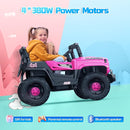 SEALIGHT 12V Kids Ride On Truck Car w/Parent Remote Control, 4 * 380W Motors, 3 Speeds, Emergency Braking, LED Lights, Music & Horn, Kids Electric Vehicles for Boy Girl Gift by TinyTreasures Baby Boutique