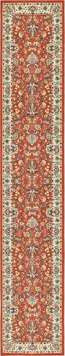 Unique Loom Sialk Hill Collection Area Rug - Washington (3' x 16' 5" Runner Terracotta/Cream) by CozyNest Decor