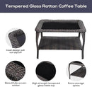 Outdoor Furniture Sectional Sofa L Shaped Couch - Patio Wicker Set with Coffee Table, 3 Piece Rattan Patio Conversation Sets with Gray Cushion for Deck Backyard Sunroom by GreenHaven Gardens