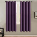 H.VERSAILTEX Ultra Soft Microfiber Thermal Insulated Antique Copper Grommet Blackout Curtains/Window Treatment Draperies 52 by 72 - Inch for Living Room/Bedroom,Set of 2 - Plum Purple by CozyNest Decor