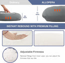 Pregnancy Pillow, Full Body Maternity Pillow 57 inch, with Removable Washable Cover - Sleep Support for Legs, Back, Neck, Shoulder, HIPS, Belly, Velvet Cover-Grey-Dark Blue by TinyTreasures Baby Boutique