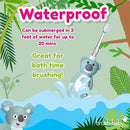 brush-baby WildOnes™ Rechargeable Kids Electric Toothbrush – Koala | Flashing Lights, 2-Min Timer, Waterproof, 3 Brush Heads | Toddler & Child Toothbrush Ages 0-10 | Soft Bristles by TinyTreasures Baby Boutique