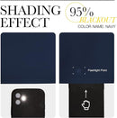 NICETOWN Blackout Navy Curtains & Drapes 48 inch Long for Kitchen - Thermal Insulated Solid Grommet Room Darkening Panels for Bathroom (Navy, 1 Pair, W37 x L48) by TinyTreasures Baby Boutique