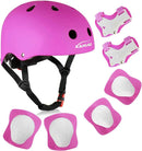 KAMUGO Kids Bike Helmet, Toddler Helmet for Ages 2-8 Boys Girls with Sports Protective Gear Set Knee Elbow Wrist Pads for Skateboard Cycling Scooter Rollerblading by TinyTreasures Baby Boutique