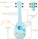 YOLOPARK 17" Kids Toy Guitar for Girls Boys, Mini Toddler Ukulele Guitar with 4 Strings Keep Tones Can Play for 3, 4, 5, 6, 7 Year Old Kids Musical Instruments Educational Toys for Beginner (Blue) by TinyTreasures Baby Boutique