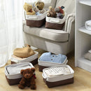Small Storage Baskets for Shelves,Fabric Storage Baskets for Closet,Rectangular Collapsible Baskets for organizing Clothes,Books,Gifts by TinyTreasures Baby Boutique