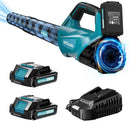 2025 Upgrade Leaf Blower,Leaf Blower Cordless with 2 * 2.6AH Batteries and Fast Charger, 450CFM &150MPH and 2 Speed Mode, Lightweight Electric Leaf Blowers for Lawn,Yard, Leaves, Dust,Snow Care (BLUE) by GreenHaven Gardens