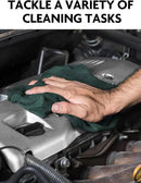 Fantasticlean Microfiber Cleaning Cloth Roll -75 Pack, Tear Away Microfiber Towels, 12" x 12", Reusable, Washable, Scratch Free, Ultra Absorbent Dish Rags for Car, Home, Garage or Shop (Forest Green) by CozyNest Decor