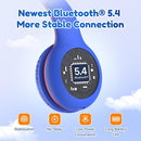 EarFun K2 Kids Bluetooth Headphones, Kids Headphones with Volume Limited, 40H Playtime, Built-in Mic, Stereo Sound, Foldable Over-Ear Headphone for School/Travel/iPad/Tablet, Blue by TinyTreasures Baby Boutique