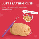 Cookie Box Crochet Kit for Beginners - Learn to Craft Amigurumi Stuffed Animals - Knitting Gift for Kids and Adults - Beginner-Friendly Yarn - Stitch-by-Stitch Video Tutorial - Bear Charlie by TinyTreasures Baby Boutique