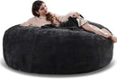 6FT,Oversized Bean Bag Chairs for Adults,Giant beanbag with Filler Included，Fluffy Memory Foam,Soft and Comfy Corduroy Fabric,Gaming Chairs Suitable for Living Room and Bedroom (Black, 6 Foot) by CozyNest Decor