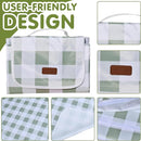 80"x60" Waterproof Sandproof Picnic Mat - Portable Foldable Outdoor Blanket for Beach, Park, Travel & Indoor Use - Lightweight Compact Design, Easy-Carry (Green&White) by TinyTreasures Baby Boutique