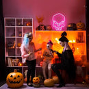 Skull Neon Sign Pink,Halloween Neon Light for Wall Decor, Skeleton LED Neon Sign for Beer Bar Bedroom Art,Skull Head Neon Lights Suitable for Computer Room,5V USB Power 15.75 * 11.8in(Non-Dimmable) by CozyNest Decor