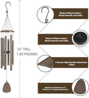 Wind-Chimes-Outdoor-Deep-Tone, Large Soothing Melodic Tones Windchimes, Wind Chimes for Outside, Memorial Wind Chime Best Gift for Mom Women Grandma Neighbors(32" Brown Coated Aluminum) by CozyNest Decor