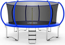 Zupapa 1500LBS Weight Capacity No-Gap Design Kids Trampoline 16FT 15FT 14FT 12FT 10FT Outdoor Safety Enclosure Trampolines with Non-Slip Ladder for Children, Adults & Family Backyard Fun by TinyTreasures Baby Boutique