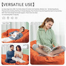 Bean Bag Chair for Adults 6FT,Soft Removable Cover for Teens/Girls Bedroom,Fluffy Giant Round Floor Beanbag Lounger Chairs (No Filler,Orange) by CozyNest Decor