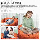 Bean Bag Chair for Adults 5FT,Soft Removable Cover for Teens/Girls Bedroom,Fluffy Giant Round Floor Beanbag Lounger Chairs (No Filler,Orange) by CozyNest Decor